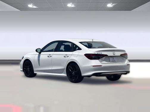 Platinum White Pearl 2025 Honda Civic Hybrid Sport