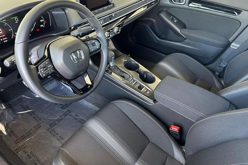 Platinum White Pearl 2025 Honda Civic Hybrid Sport