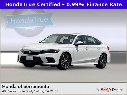 Platinum White Pearl 2024 Honda Civic Touring