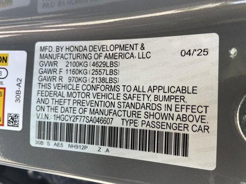 2025 Honda Accord Hybrid Base