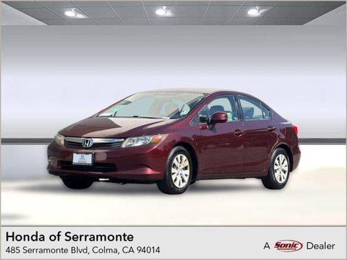 Red 2012 Honda Civic LX