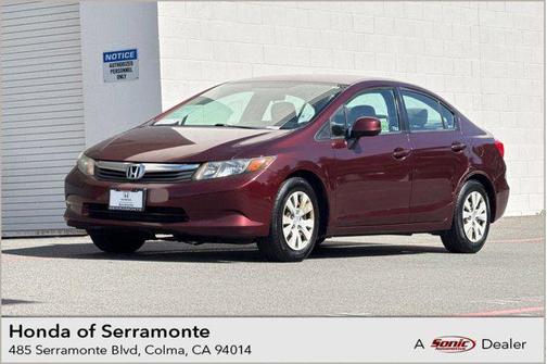 Red 2012 Honda Civic LX