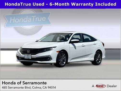 Platinum White Pearl 2020 Honda Civic EX