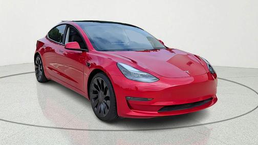 Red Multi-Coat 2022 Tesla Model 3 Performance