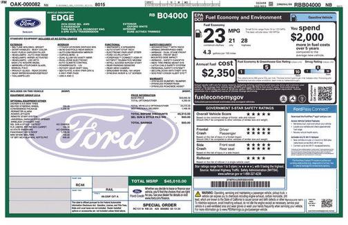 Oxford White 2024 Ford Edge SEL