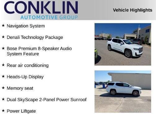 Summit White 2023 GMC Acadia Denali
