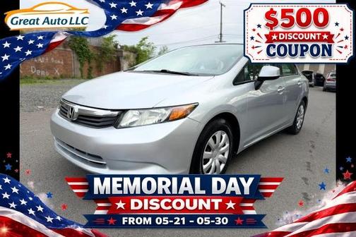Gray 2012 Honda Civic LX