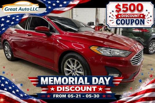 Red 2020 Ford Fusion SE