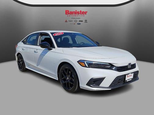 Platinum White Pearl 2024 Honda Civic Sport