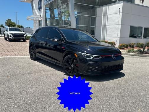Deep Black Pearl Effect 2023 Volkswagen Golf GTI 2.0T SE
