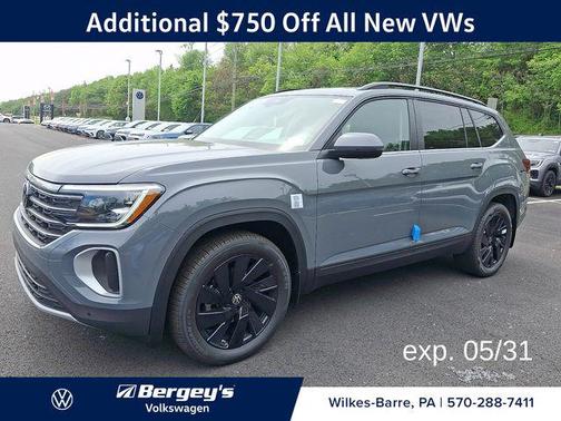 Pure Gray 2026 Volkswagen Atlas 2.0T SE w/Technology 4MOTION