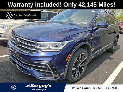 Atlantic Blue Metallic 2022 Volkswagen Tiguan 2.0T SEL R-Line 4MOTION