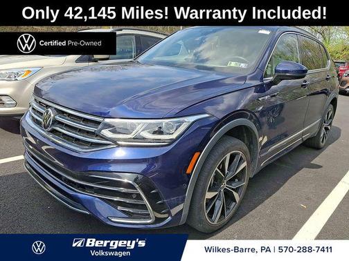 Atlantic Blue Metallic 2022 Volkswagen Tiguan 2.0T SEL R-Line 4MOTION