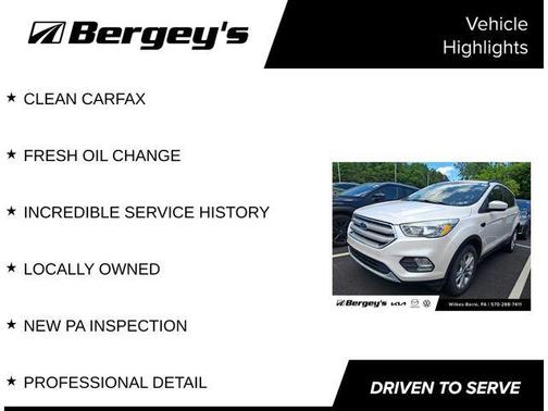White Platinum Clearcoat Metallic 2018 Ford Escape SE