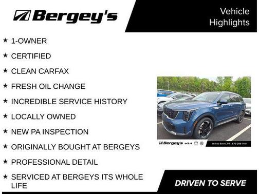 Mineral Blue 2025 Kia Sorento Hybrid EX