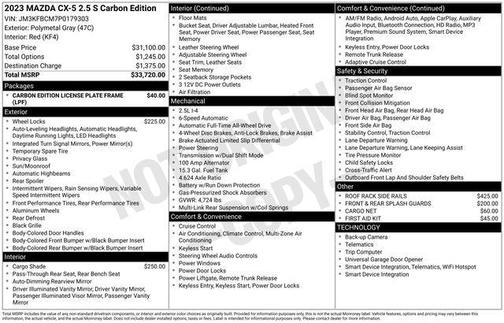 2023 Mazda CX-5 2.5 S Carbon Edition