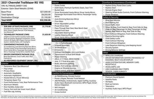2021 Chevrolet Trailblazer RS
