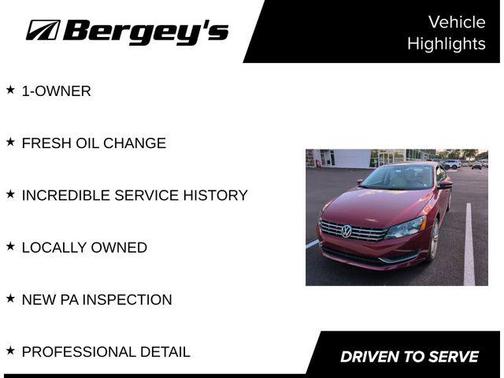 Fortana Red 2015 Volkswagen Passat 2.0L TDI DSG SE w/Sunroof