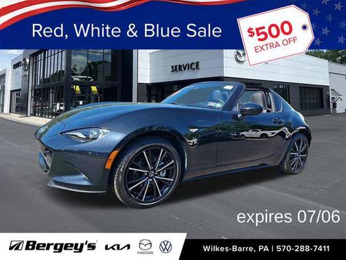 Jet Black Mica 2024 Mazda MX-5 Miata RF Grand Touring