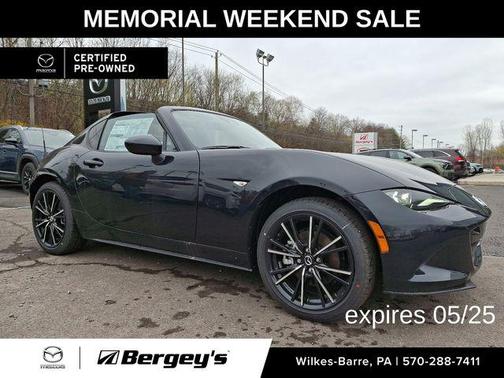 Jet Black Mica 2024 Mazda MX-5 Miata RF Grand Touring