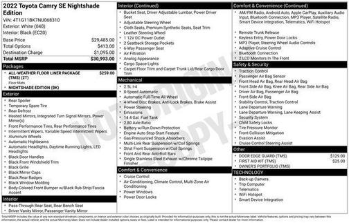 2022 Toyota Camry SE