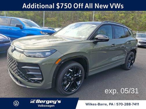 Avocado Green w/Deep Black Roof 2026 Volkswagen Tiguan 2.0T SE R-Line Black 4MOTION