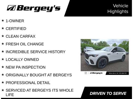 Rhodium White Premium 2025 Mazda CX-70 3.3 Turbo Premium Package