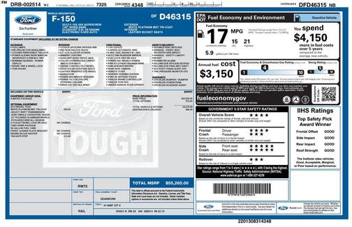 White Platinum Clearcoat Metallic 2013 Ford F-150 Limited