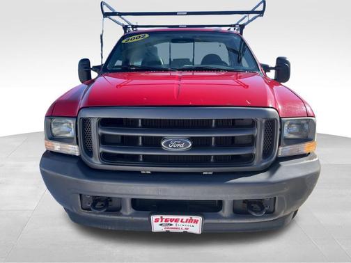 Red 2002 Ford F-350 XL Crew Cab