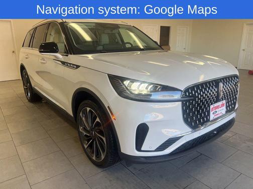 pristine white metallic tri-coat 2026 Lincoln Aviator Reserve AWD