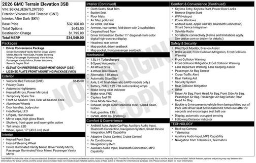 2026 GMC Terrain AWD Elevation