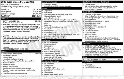 2022 Buick Encore Preferred