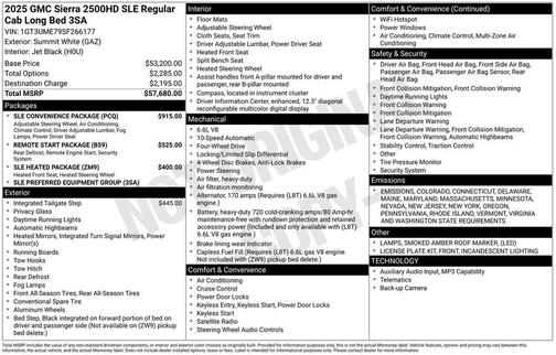 2025 GMC Sierra 2500 SLE