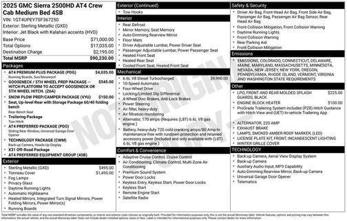 2025 GMC Sierra 2500 AT4