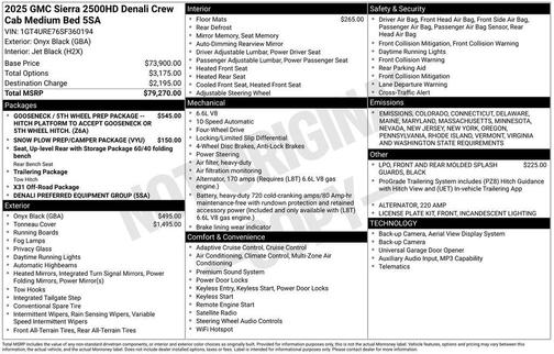 2025 GMC Sierra 2500 Denali