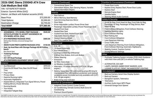 2026 GMC Sierra 2500 AT4