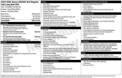 2025 GMC Sierra 2500 SLE