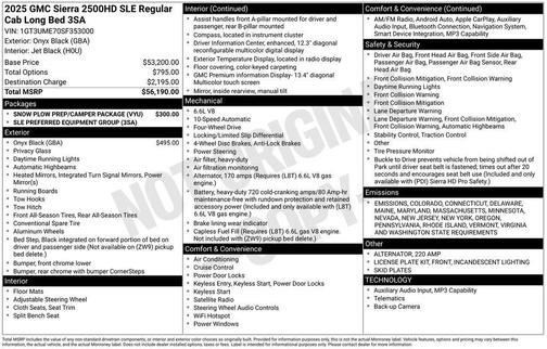 2025 GMC Sierra 2500 SLE