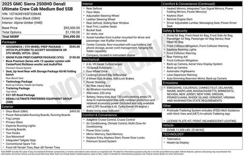2025 GMC Sierra 2500 Denali Ultimate
