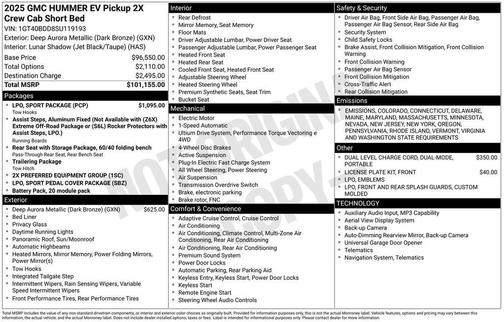 2025 GMC HUMMER EV Pickup 2X