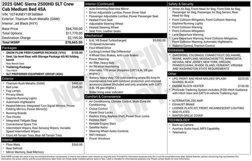 2025 GMC Sierra 2500 SLT