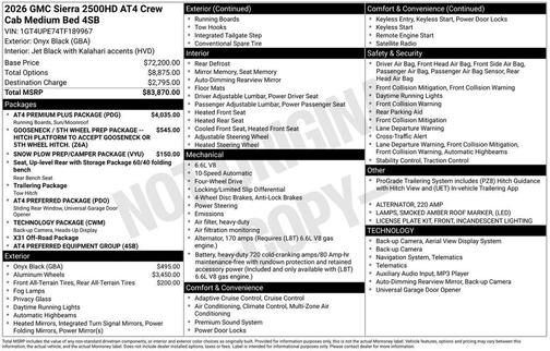 2026 GMC Sierra 2500 AT4