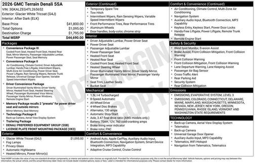 2026 GMC Terrain Denali