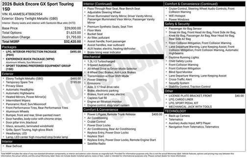 2026 Buick Encore GX Sport Touring
