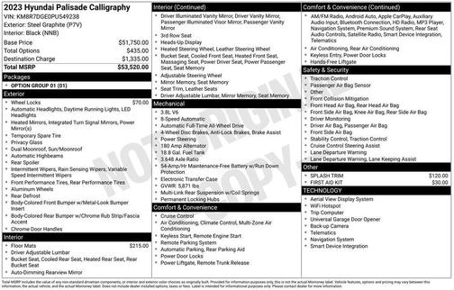 2023 Hyundai PALISADE Calligraphy