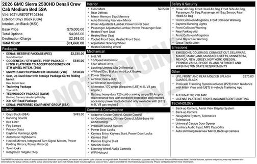 2026 GMC Sierra 2500 Denali