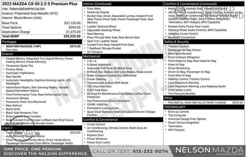 2023 Mazda CX-50 2.5 S Premium Plus Package