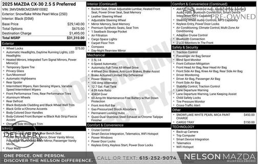 2025 Mazda CX-30 2.5 S Preferred Package
