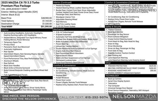 2025 Mazda CX-70 3.3 Turbo Premium Plus Package