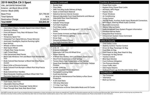 2019 Mazda CX-3 Sport